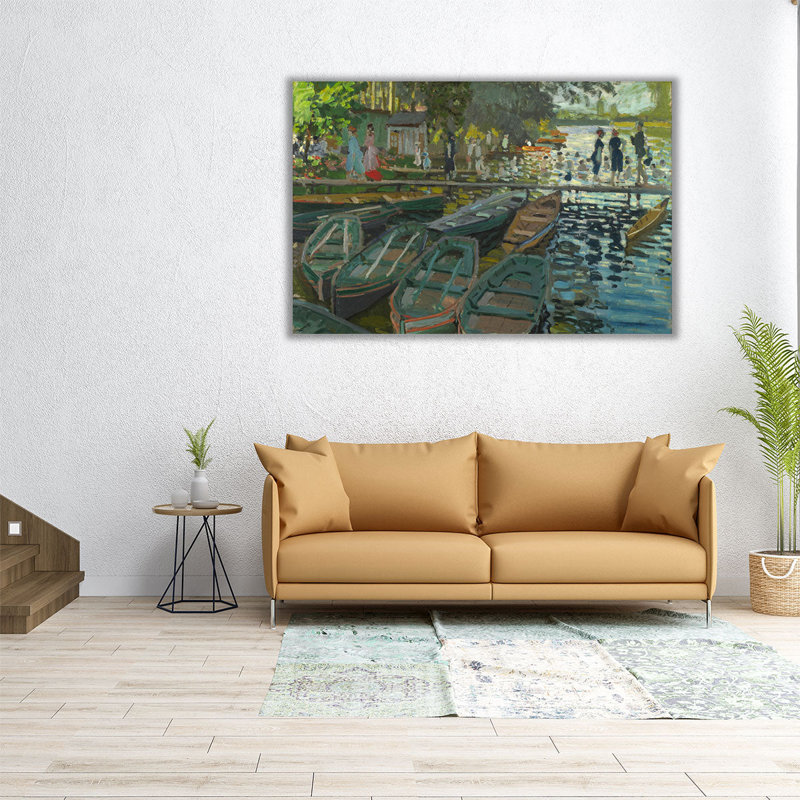 «Bathers at La Grenouillère», reproduction d'art sur toile, H 40 po x l 60 po