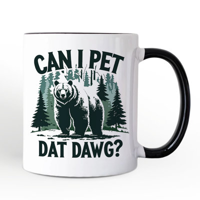 «Can I Pet Dat Dawg Bear», drôle de cadeau de plein air forêt sauvage avec nom personnalisé