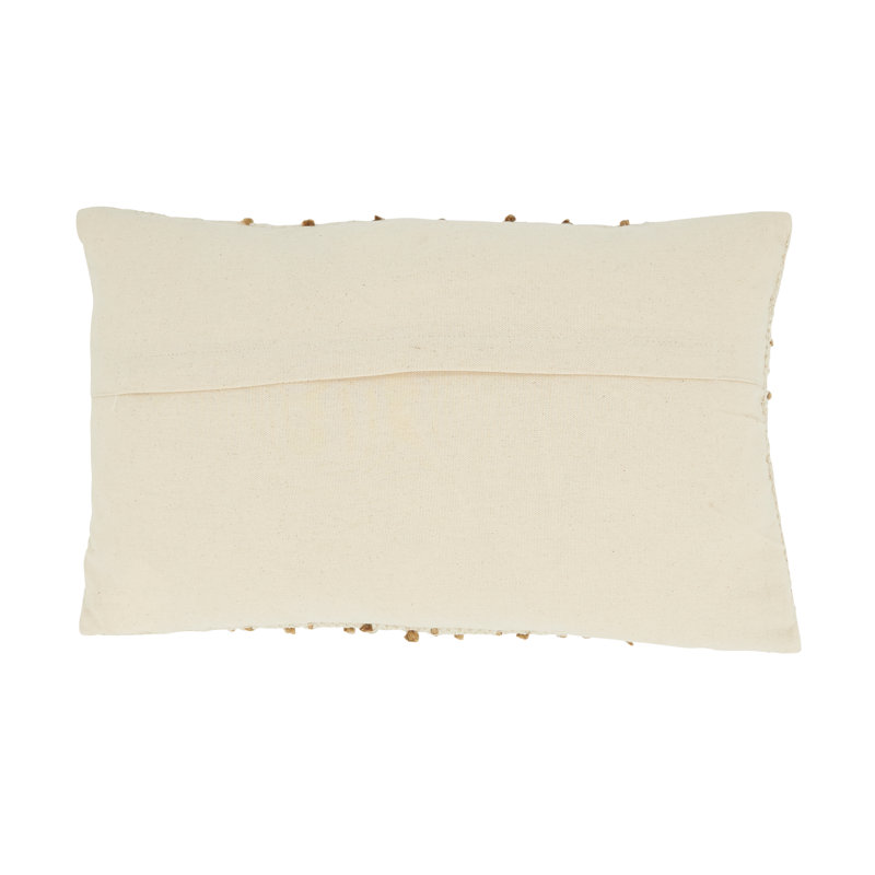 Mckinley Collection Geometric Cotton Blend Throw Pillow, Natural, Down Blend