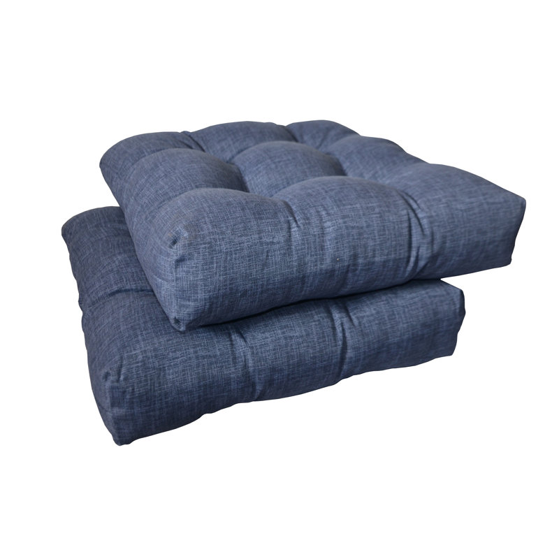 Coussins de siège intérieurs / extérieurs capitonnés, Bleu