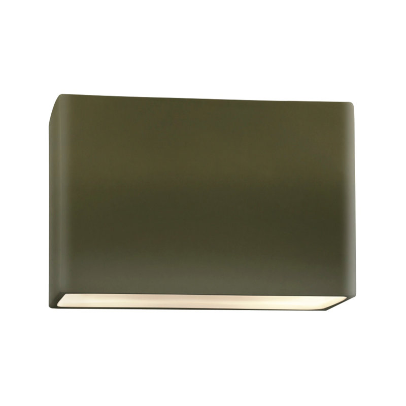 Ambiance Collection™ LED Outdoor Flush Mount, Matte Green, No, 8" H x 12" W x 4" D