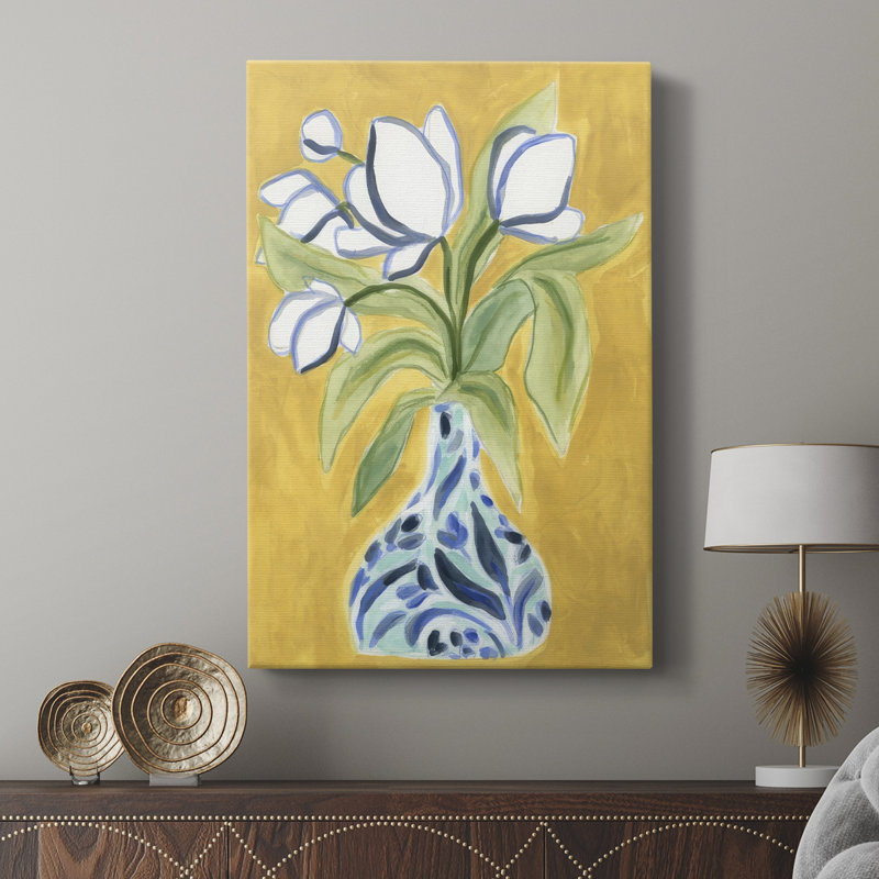 Vase de tulipes II - galerie Cavas sur mesure, H 27 po x l 18 po