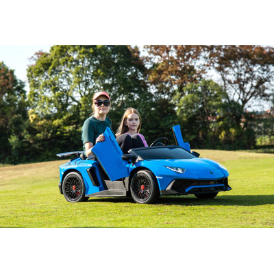24V Lamborghini Aventador with Brushless Motor + Differential 2 Seater Ride on Car for Kids