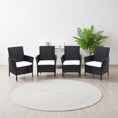 Outdoor Patio Dining Armchair with Cushion