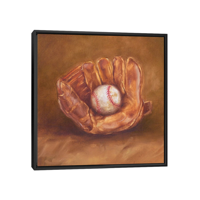 «Rustic Sports III», reproduction d'art sur toile, H 18 po x l 18 po x P 1,5 po, Toile encadrée noire, Pas de tapis