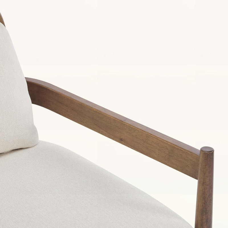 Ensemble de 2 chaises d'appoint modernes pour un siège confortable dans le salon ou la chambre à coucher, Beige, Marron clair