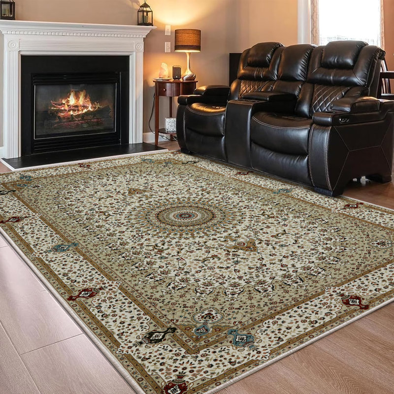 Asmita Vintage Look Shag Area Rug, Rectangle 60 x 110 cm