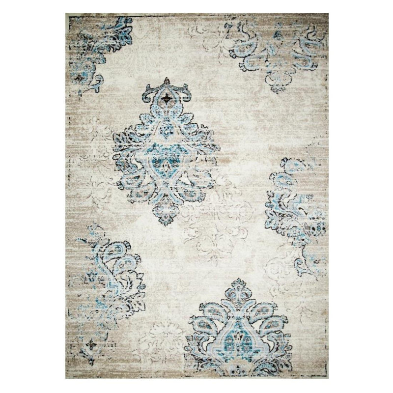 Tapis oriental crème Hazelton, Rectangle 5 pi 2 po x 7 pi 2 po