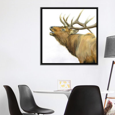 «Majestic Brown Elk» par James Wiens, reproduction sur toile tendue sur châssis
