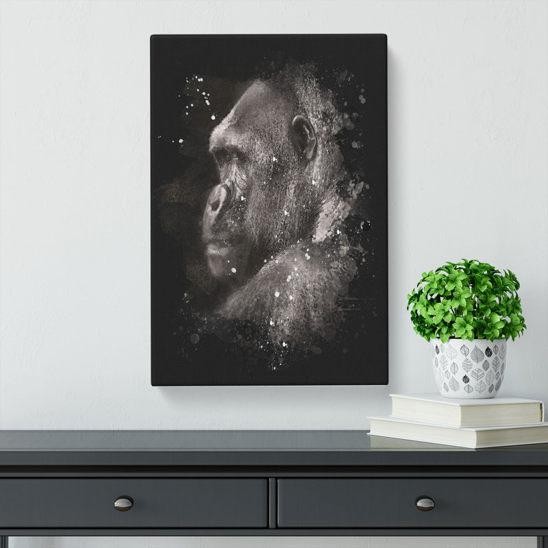 Silverback Gorilla - Wrapped Canvas, 91cm H x 60cm W x 3cm D