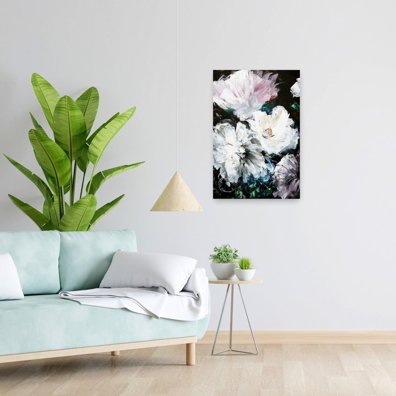 Art floral contemporain, H 24 po x l 16 po