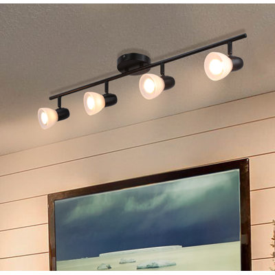 31.125'' 4 -Light Fixed Track Track Kit with Dimmable and Adjustable Head