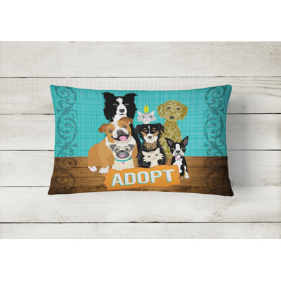  Adopt Pets Adoption Indoor/Outdoor Throw Pillow