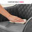 Suede/Faux Leather Upholstered Dining Chairs with Arms and Diamond Quilted-1384799839