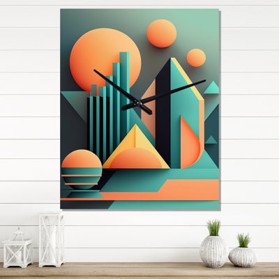 Graphic Retro Compositions II Wall Clock