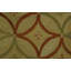 Tapis crocheté American en rouge / vert / beige
