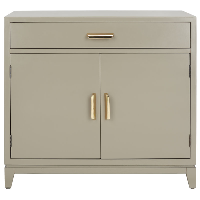Albanie Solid Wood Accent Cabinet, Grey