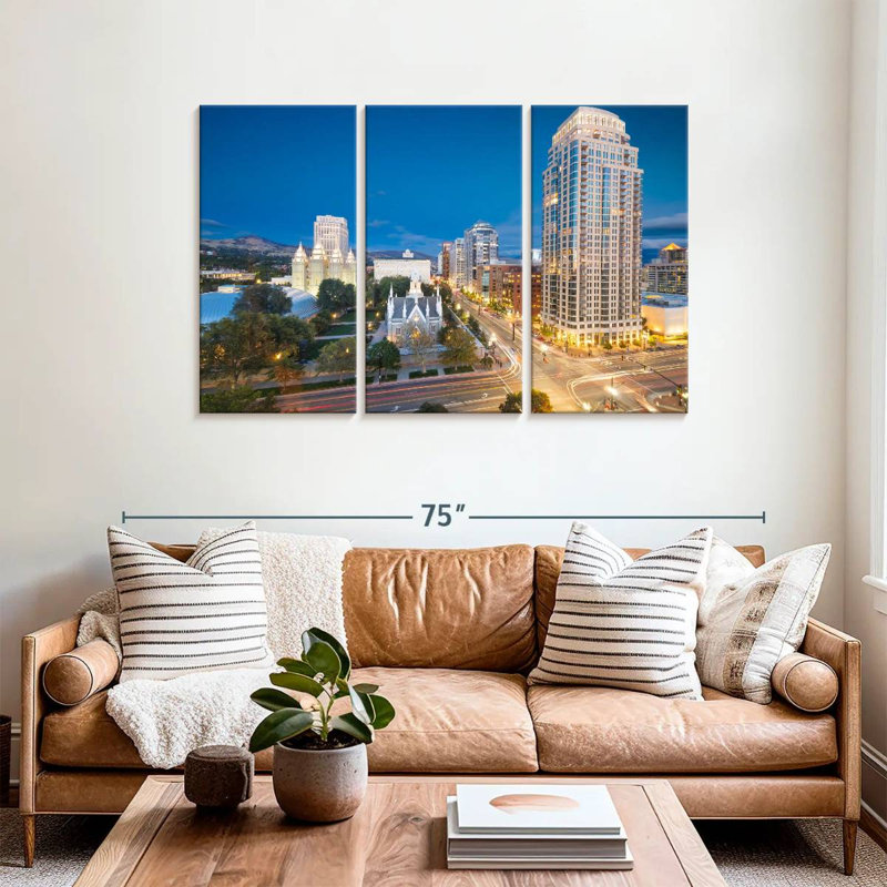 Paysage urbain de Salt Lake City, H 36 po x l 57 po
