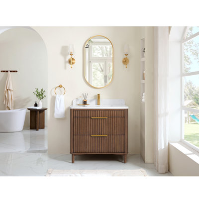 Meuble-lavabo simple 36 po Mumbai