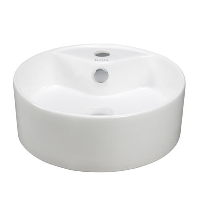 Lavabo de salle de bain circulaire en céramique pour bateau