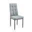 4 chaises d'appoint en lin gris, pieds en métal, rembourrage doux, 4 chaises de salle à manger élégantes, gris, revêtement respirant, élégant