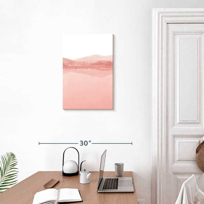 Aquarelle Avery II, nuances de rose I, H 24 po x l 16 po