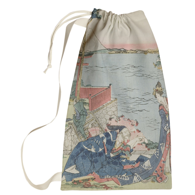 Sac à lessive en poucela japonais, Petit (H 64 po x l 20 po x P 1,5 po), Rouge