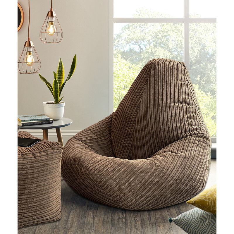 Refillable Classic Bean Bag, Brown