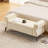 Upholstered Flip Top Storage Bench with Armrest, End of Bed Bench with Metal Legs for Living Room, Bedroom, Entryway-1852851161