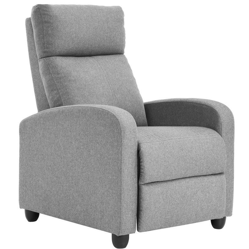 Jex Upholstered 26.99'' Reclining Recliner, Grey