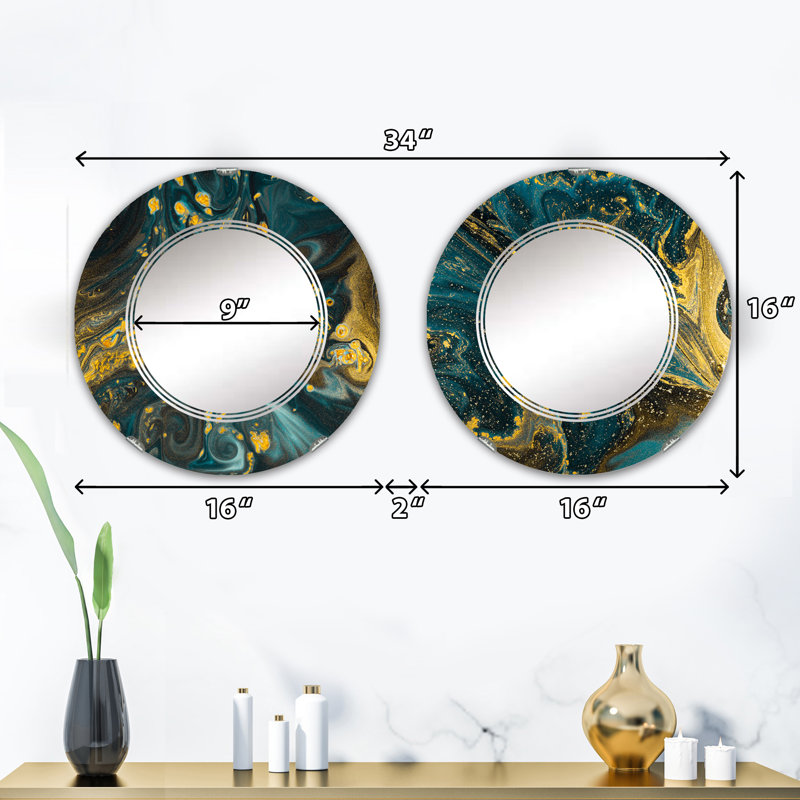 Ensemble de 2 miroirs sans cadre