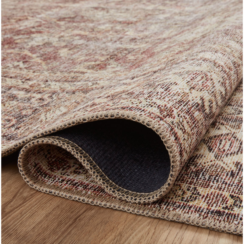 Amber Lewis x Loloi Georgie Bordeaux / Antique Area Rug, Square 1'6"