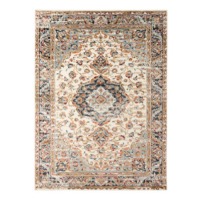 2' X 3' Ivory Medallion Power Loom Area Rug