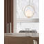 1-Light Gold Pendant With A Milk White Glass Shade