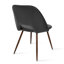 Chaises de salle à manger Aunnika en noyer capitonné, ensemble de 4-355875029