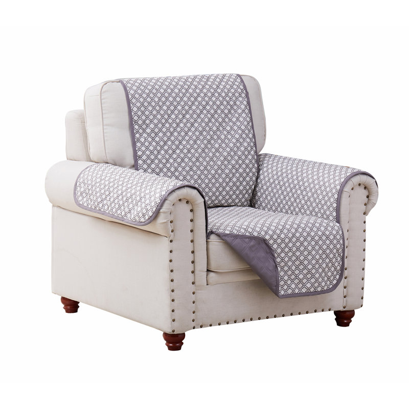 Housse pour fauteuil à coussins carrés/rectangulaires, Ferronnerie grise