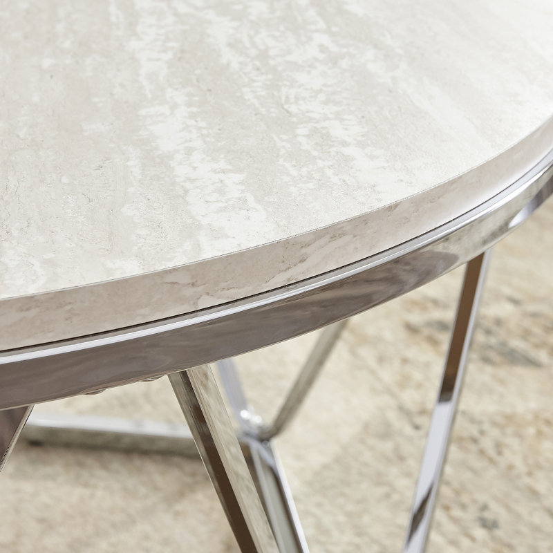 Faux Stone Round Coffee Table