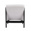 Chaise d'appoint Living Fluffy blanche avec structure en bois massif noir