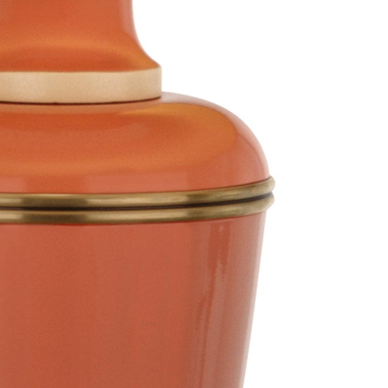 Annika Metal Table Lamp, 24'' H x 13.5" W x 13.5" D, Tangerine, Tangerine
