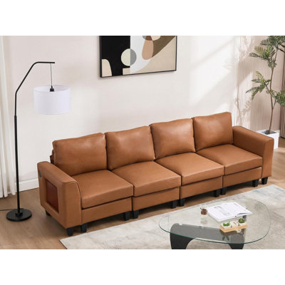 Modular Sectional Couch With Foldable Side Table/USB Port For Apartment