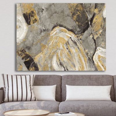 " Painted Gold Stone " Painting Print