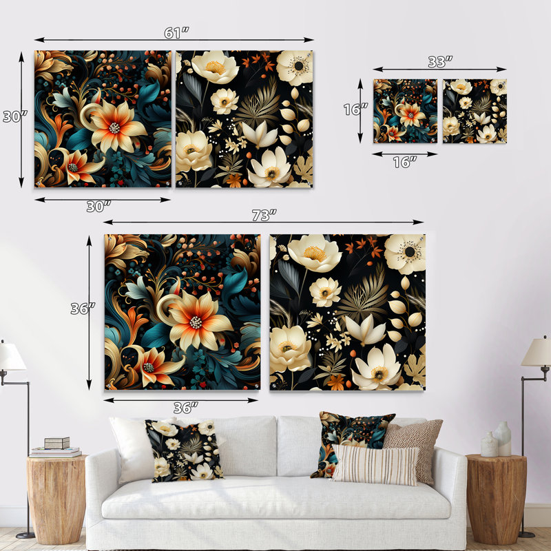 Vanhook - Ensemble de 2 plantes murales en acrylique, H 16 po x l 33 po