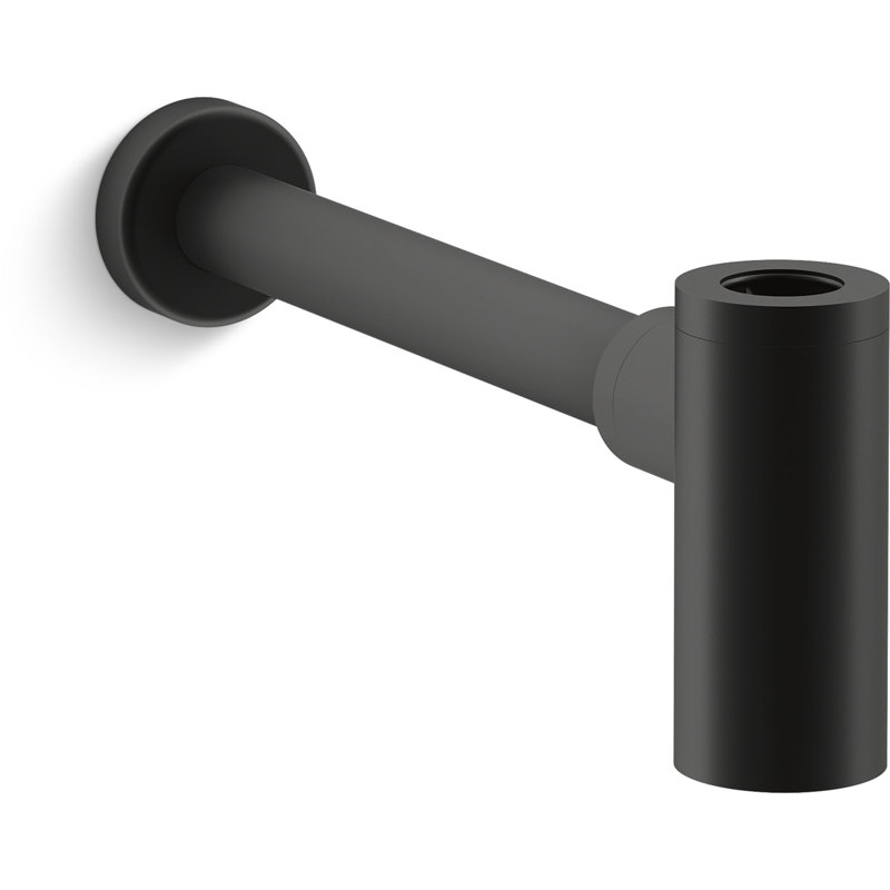 Soupape bouteille ronde contemporaine, Noir mat