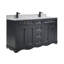 60" Solid Wood Sink Vanity  With 1' Artificial Stone Top-483886938