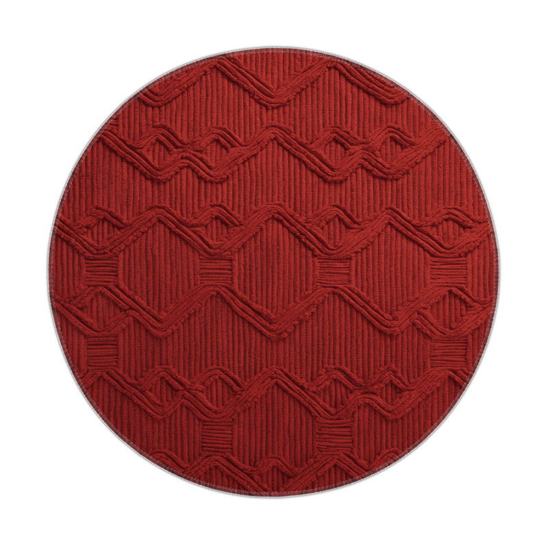 Tapis brun intérieur et extérieur Trellis, Rond 5 pi