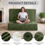 Matelas pliable en trois parties de 15 cm en mousse à mémoire de forme, matelas de sol en fausse fourrure avec poignée-587683091-587683182