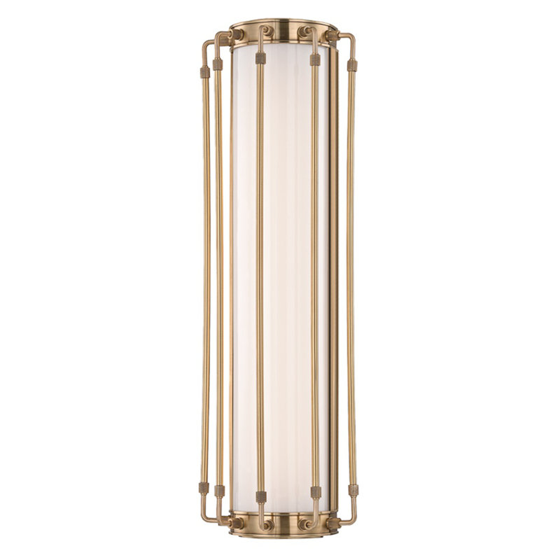 Hyde Park 1 - Light LED Flush Mounted Sconce, Old Bronze, 15" H x 7.75" W x 4.75" D