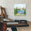  «Dock At The Lake» par Deb Strain, art mural en verre acrylique, 12 po x 12 po