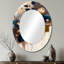Brown and Blue Rose Design - Miroir mural brun traditionnel-109269730