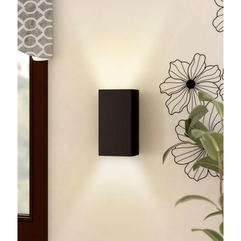 Henry Street Ceramic Flush Mounted Sconce, Carbon Matte Black, 9.5" H x 5.25" W x 4.5" D